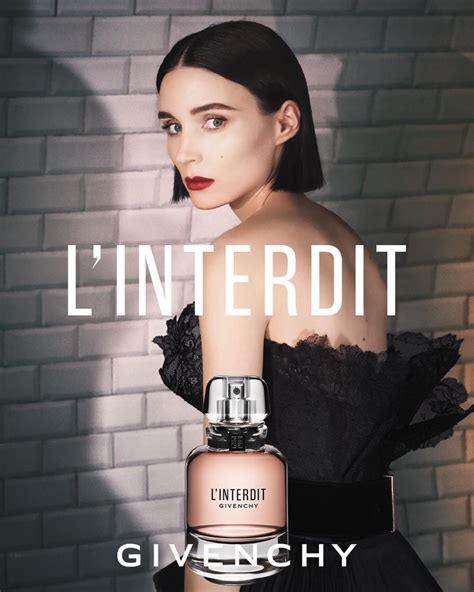 actrice pub parfum givenchy|rooney mara Givenchy face.